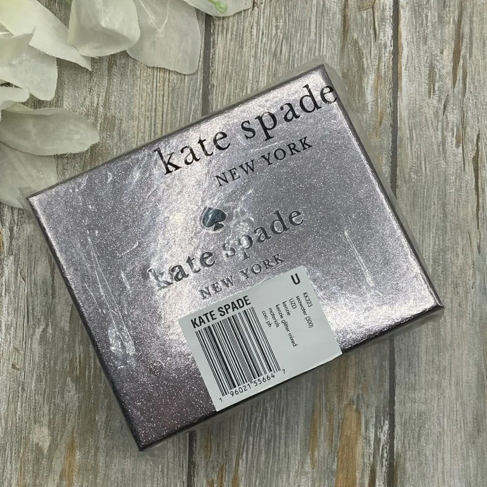 Kate Spade Kenzie Boxed Glitter Small Cardholder Wallet Bag Purse